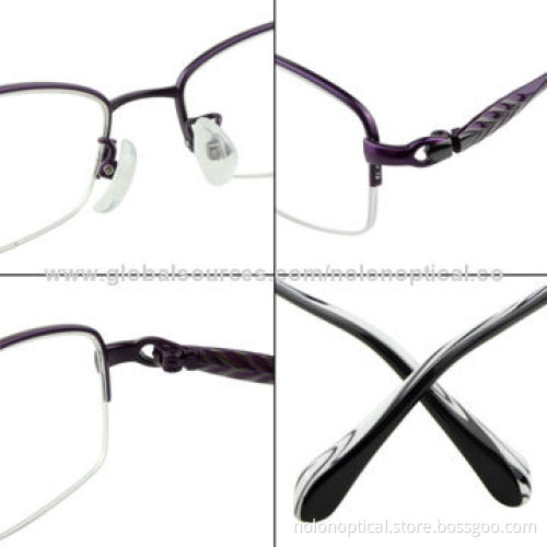 2014 hot sale titanium women eye glass frames, logo can be printed